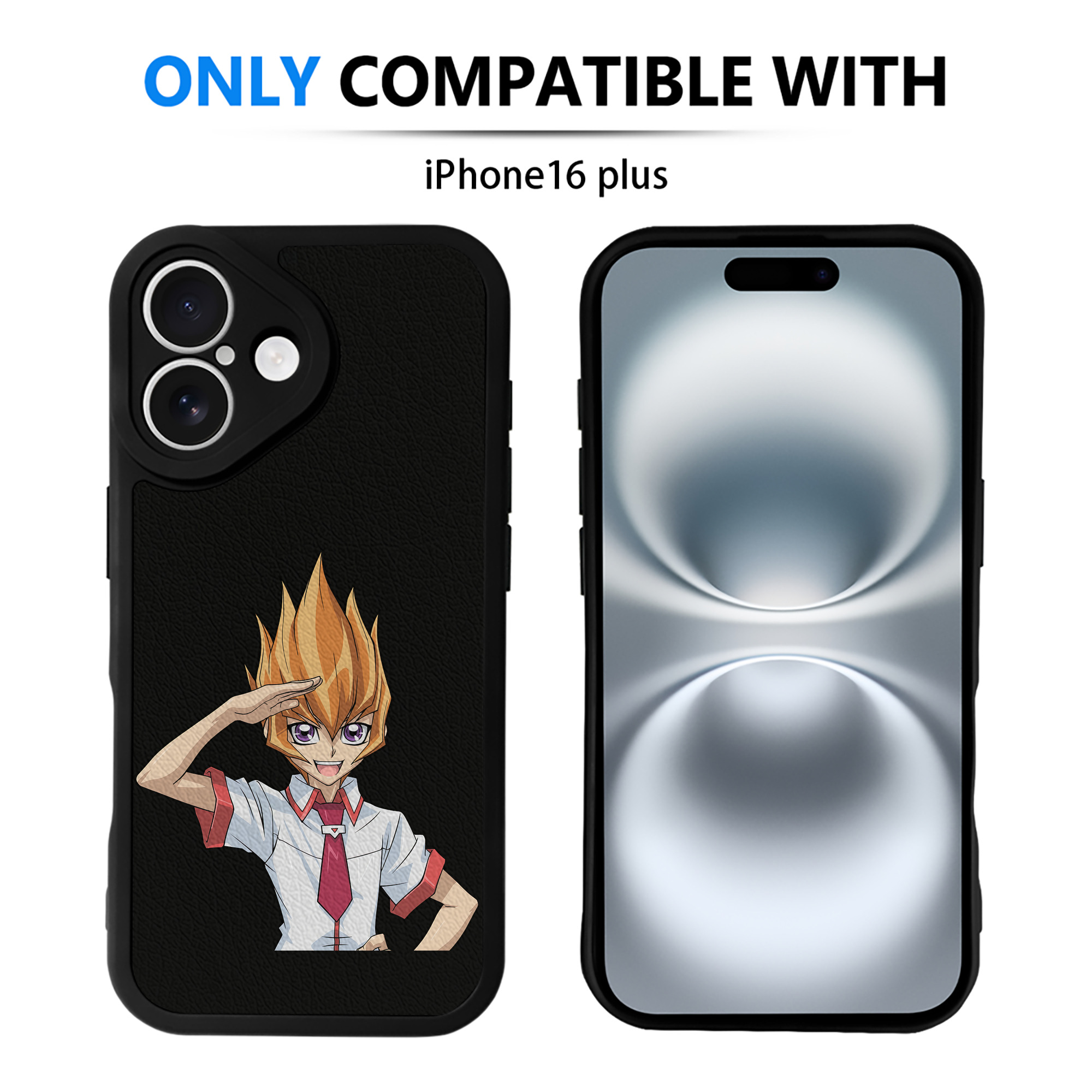 遊☆戯☆王 Yu-Gi-Oh! 【iPhone 16シリーズ対応】シリコンスマホケース（レザー調） 材質：シリコン